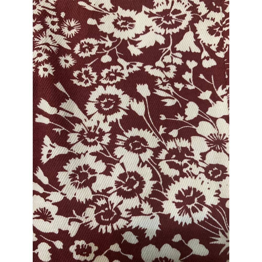 Tuckernuck Hyacynth House Maroon Bagonia Floral Front Zip Mini Dress Large - Picture 12 of 12